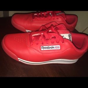 Red rebook shoes